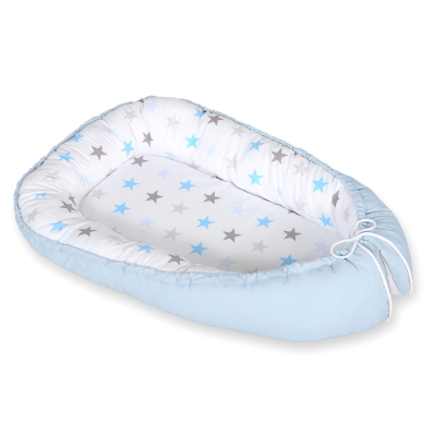 Babynest Grijs Blauw Sterren Babynest Grijs Blauw Sterren