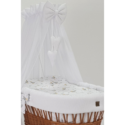 Wiegbekleding grote maat met hemel ovaal Wiegbekleding grote maat met hemel ovaal